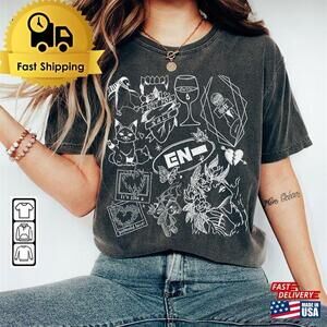 Enhypen Kpop Doodle Art Shirt   Tee Graphic Albums Lyrics  Tee